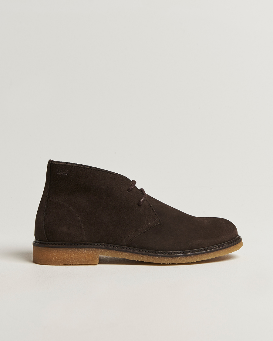 Homme | Bottes | BOSS BLACK | Kope Suede Desert Boots Dark Brown