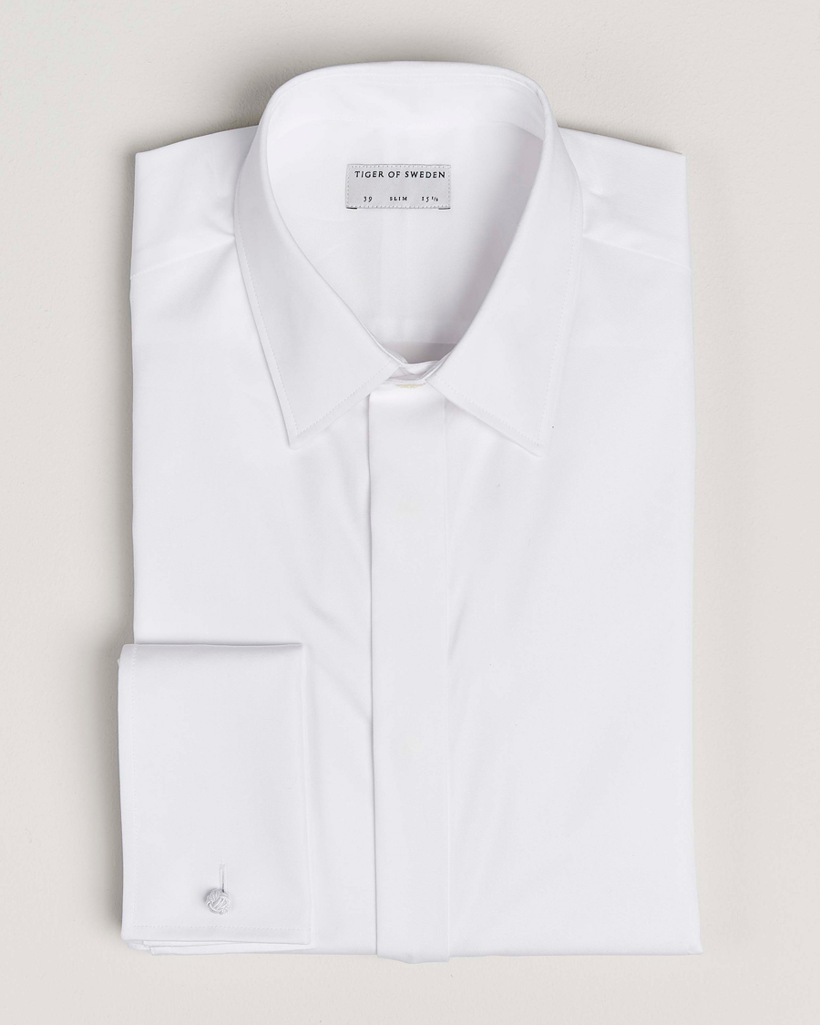 Homme | Chemises | Tiger of Sweden | Adley Tuxedo Shirt Pure White