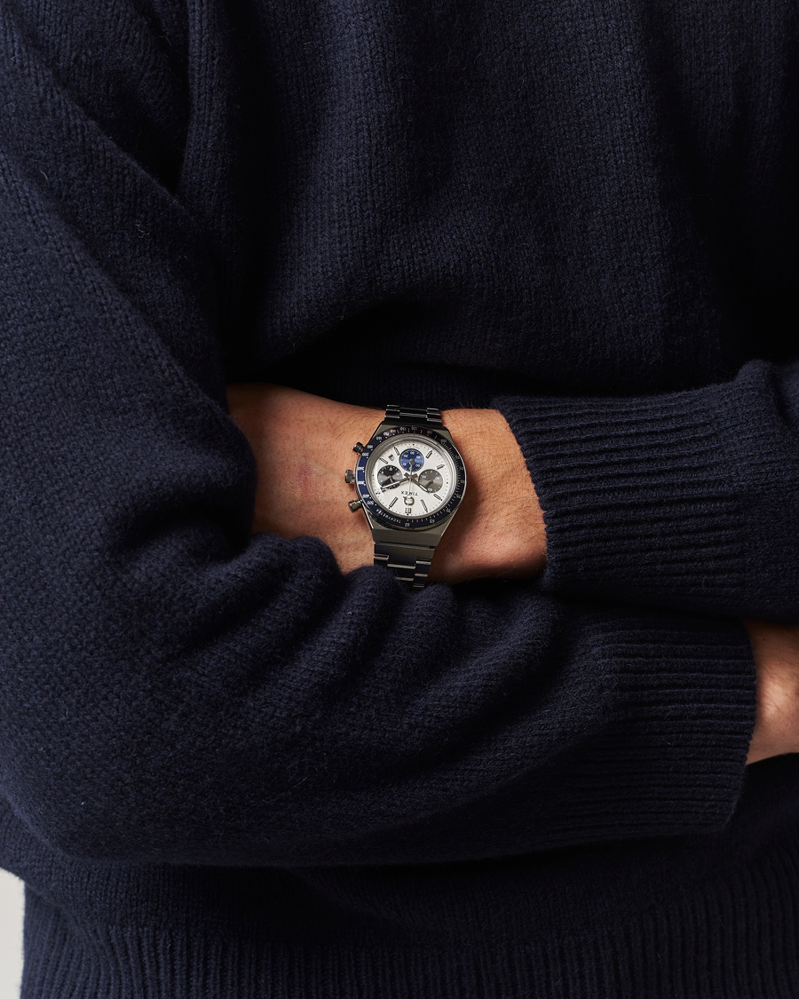 Homme | Timex Q Chronograph Tonal Sub Dials 40mm White Dial | Timex | Q Chronograph Tonal Sub Dials 40mm White Dial