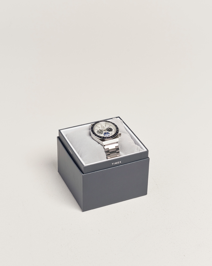 Homme | Timex Q Chronograph Tonal Sub Dials 40mm White Dial | Timex | Q Chronograph Tonal Sub Dials 40mm White Dial