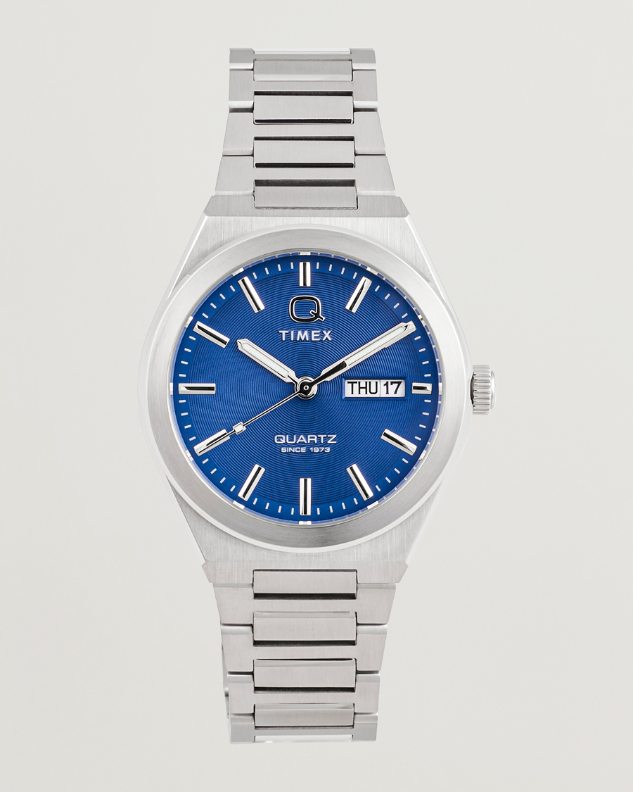 Homme | Timex Q Continental Day/Date 38mm Blue Dial | Timex | Q Continental Day/Date 38mm Blue Dial