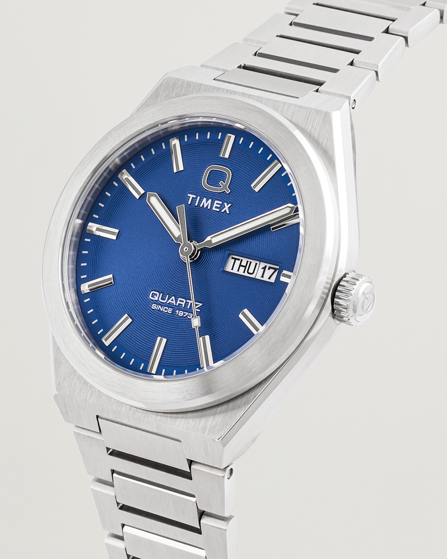 Homme | Timex Q Continental Day/Date 38mm Blue Dial | Timex | Q Continental Day/Date 38mm Blue Dial
