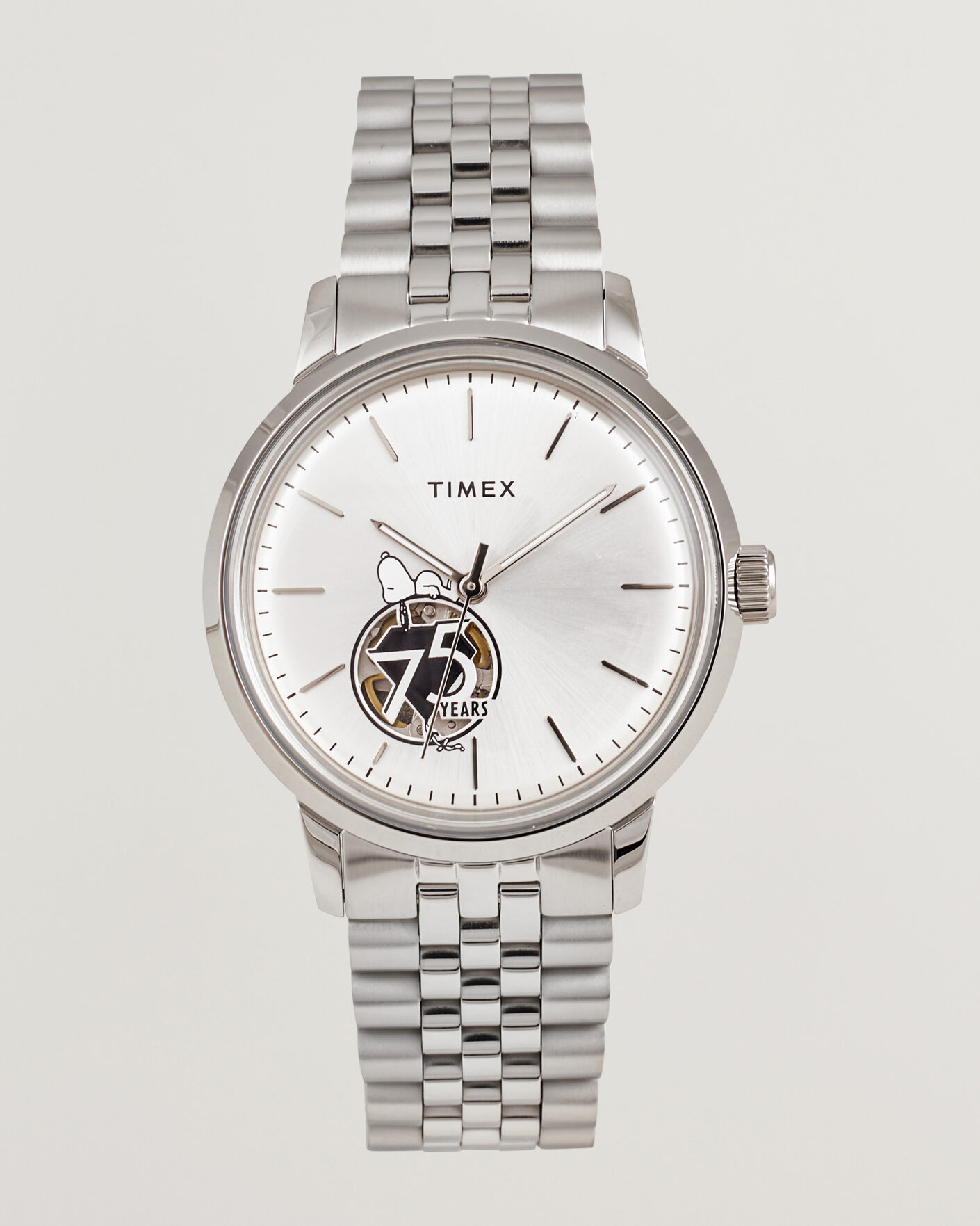 Homme | Timex Timex X Peanuts Snoopy Marlin Automatic 40mm Silver | Timex | X Peanuts Snoopy Marlin Automatic 40mm Silver