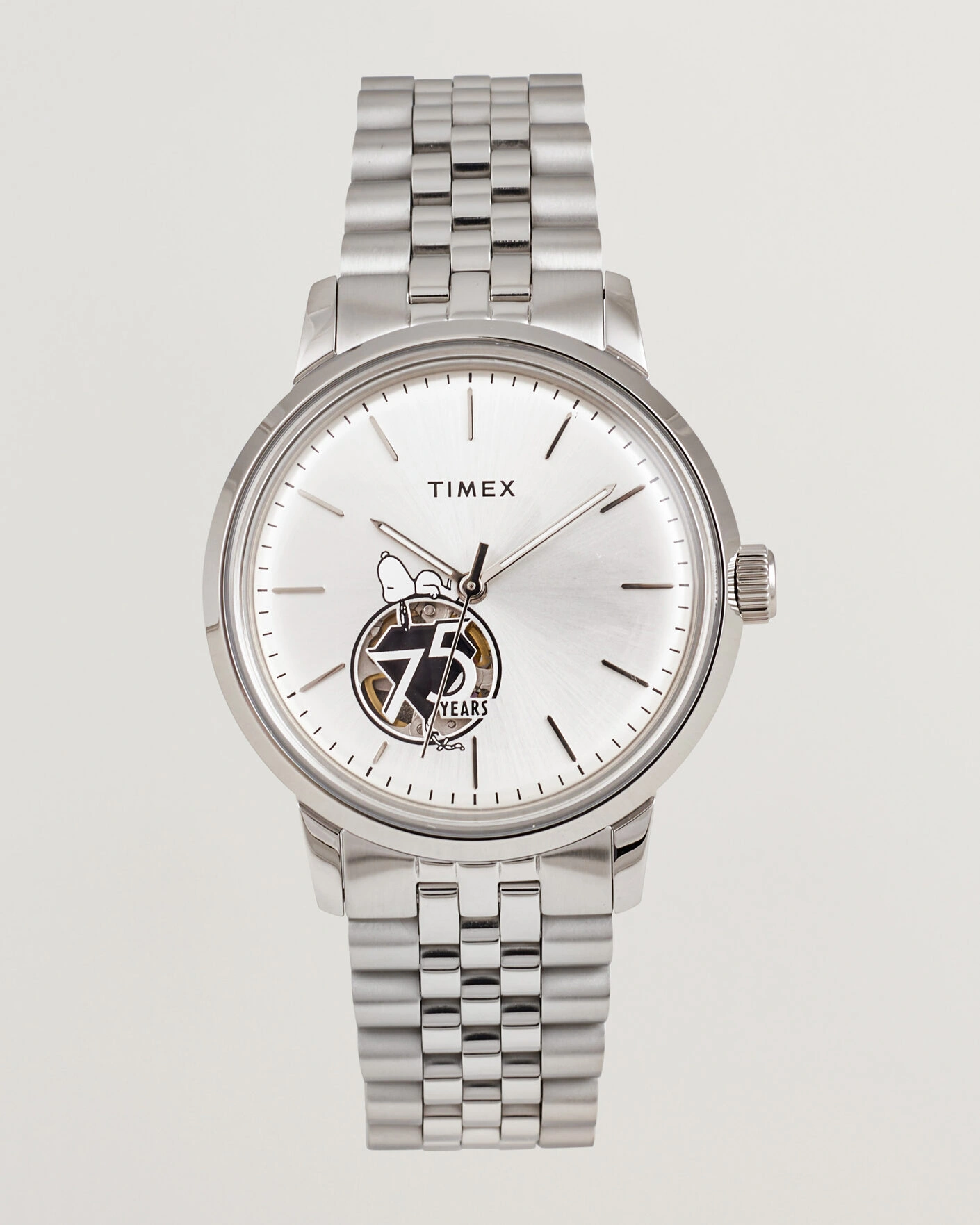 Homme | Timex Timex X Peanuts Snoopy Marlin Automatic 40mm Silver | Timex | X Peanuts Snoopy Marlin Automatic 40mm Silver