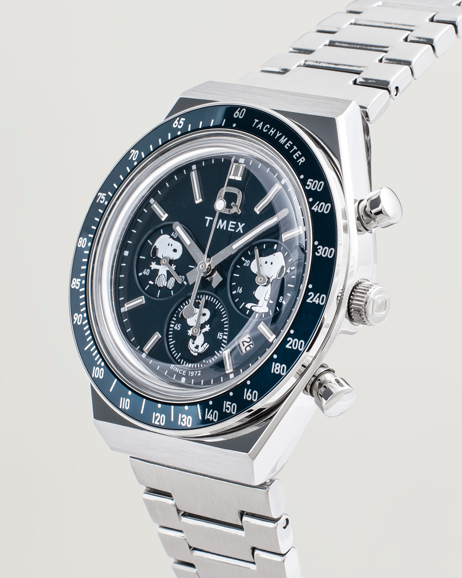 Homme | Timex Timex X Peanuts Q Chronograph Snoopy 40mm Blue Dial | Timex | X Peanuts Q Chronograph Snoopy 40mm Blue Dial