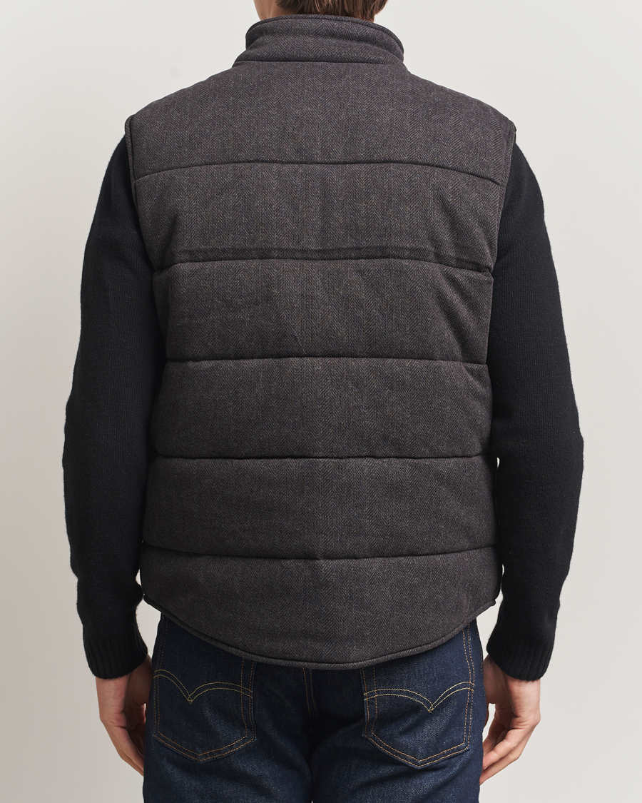 Homme | Gilets | Polo Ralph Lauren | Knitted Herringbone Vest Dark Charcoal Heather