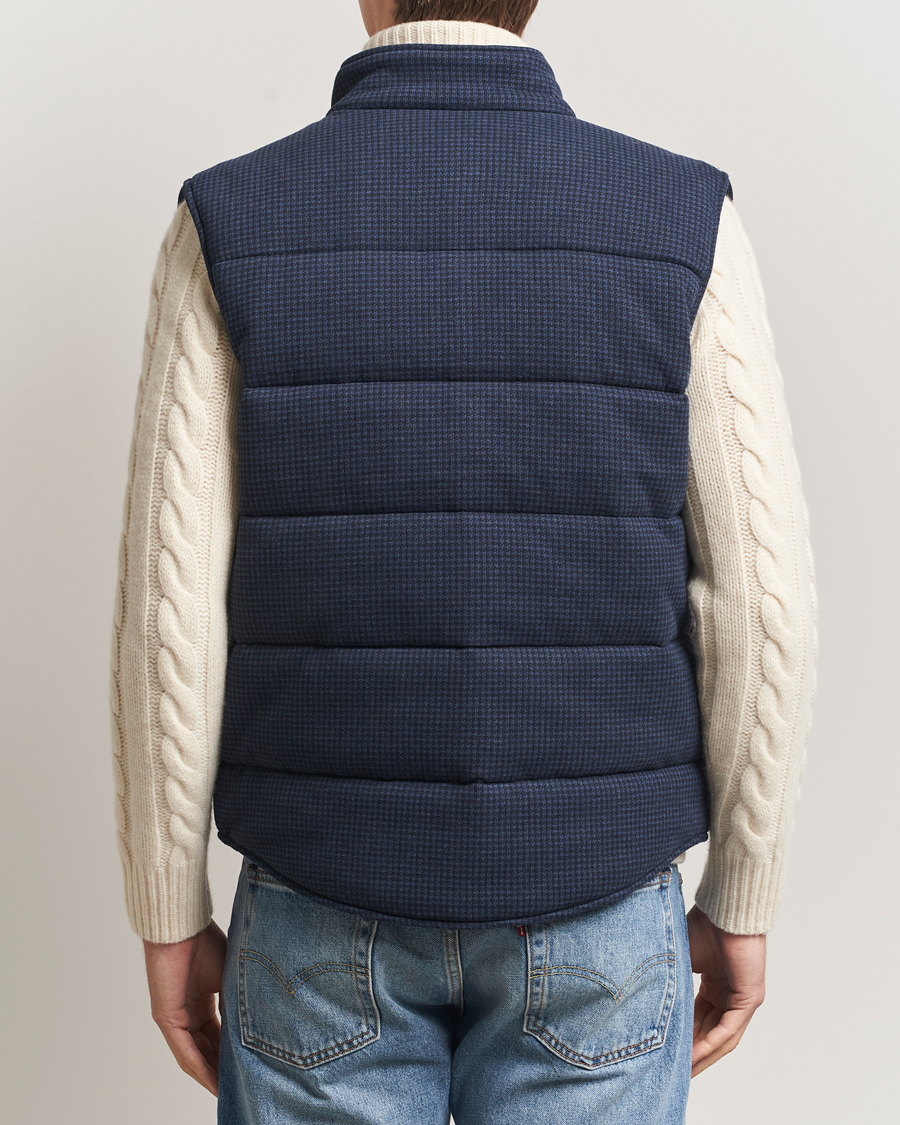 Homme | Gilets | Polo Ralph Lauren | Knitted Dogtooth Vest Winter Navy Heather