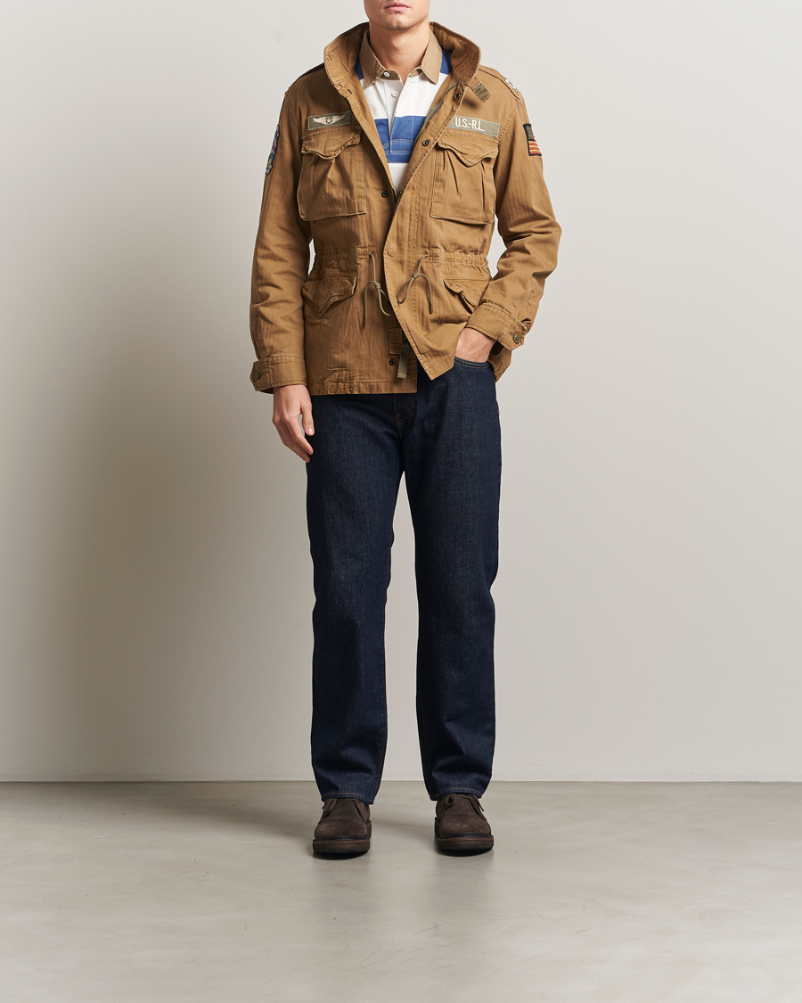 Homme | Manteaux Et Vestes | Polo Ralph Lauren | Herringbone Field Patch Jacket Sandsurf