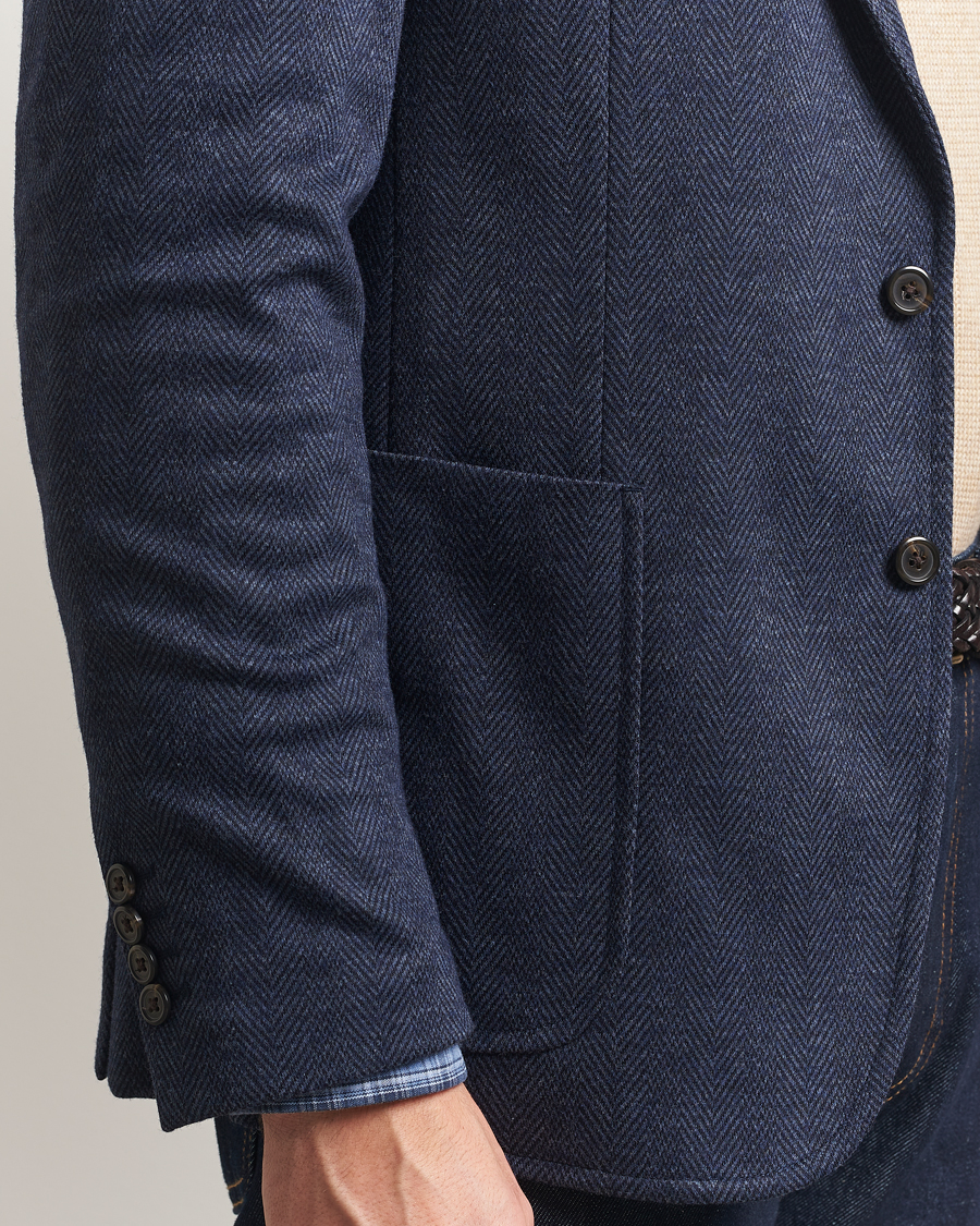 Homme | Blazers | Polo Ralph Lauren | Herringbone Single Breasted Sportcoat Navy Multi