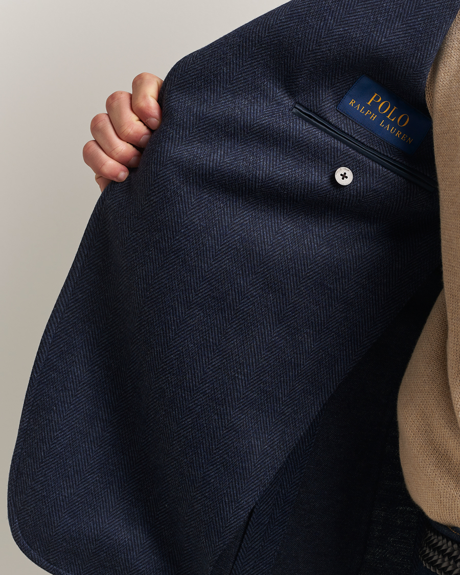 Homme | Blazers | Polo Ralph Lauren | Herringbone Single Breasted Sportcoat Navy Multi