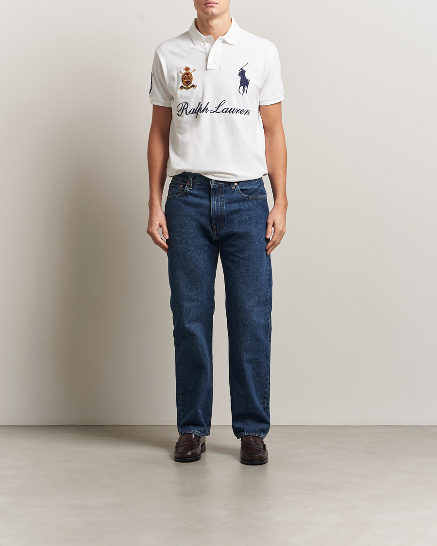 Homme | Polos | Polo Ralph Lauren | Custom Slim Fit Big Pony Polo White