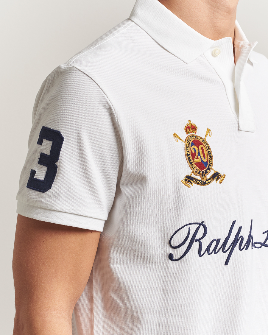 Homme | Polos | Polo Ralph Lauren | Custom Slim Fit Big Pony Polo White