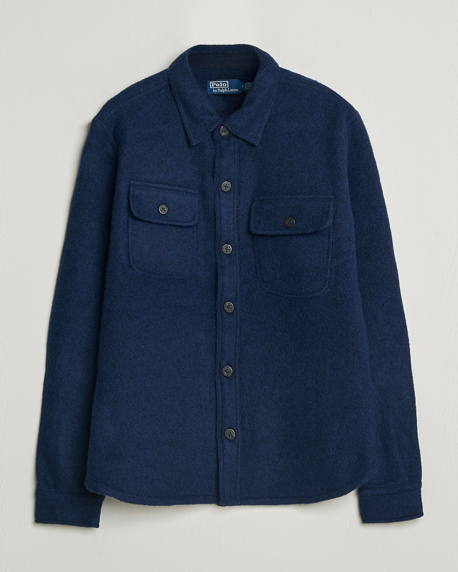 Homme | Chemises | Polo Ralph Lauren | Felted Wool Pocket Shirt RL Navy