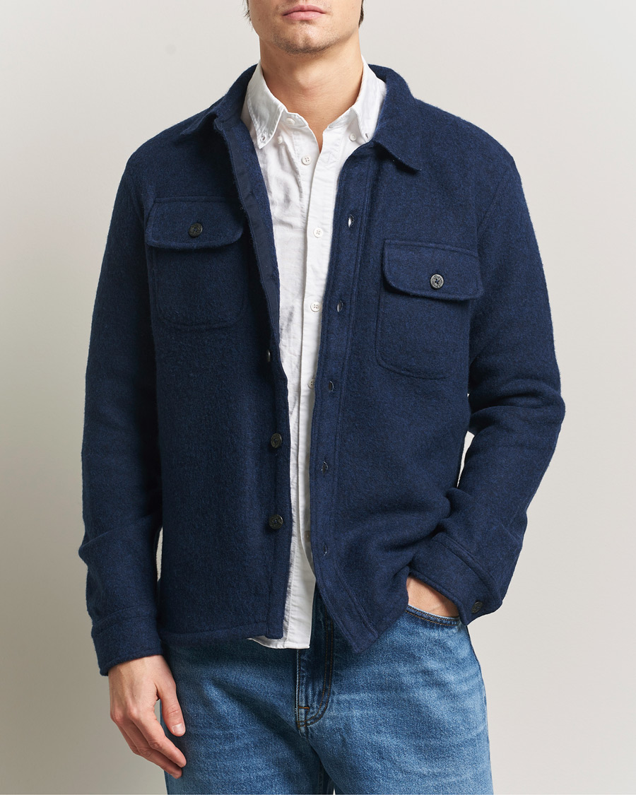 Homme | Chemises | Polo Ralph Lauren | Felted Wool Pocket Shirt RL Navy