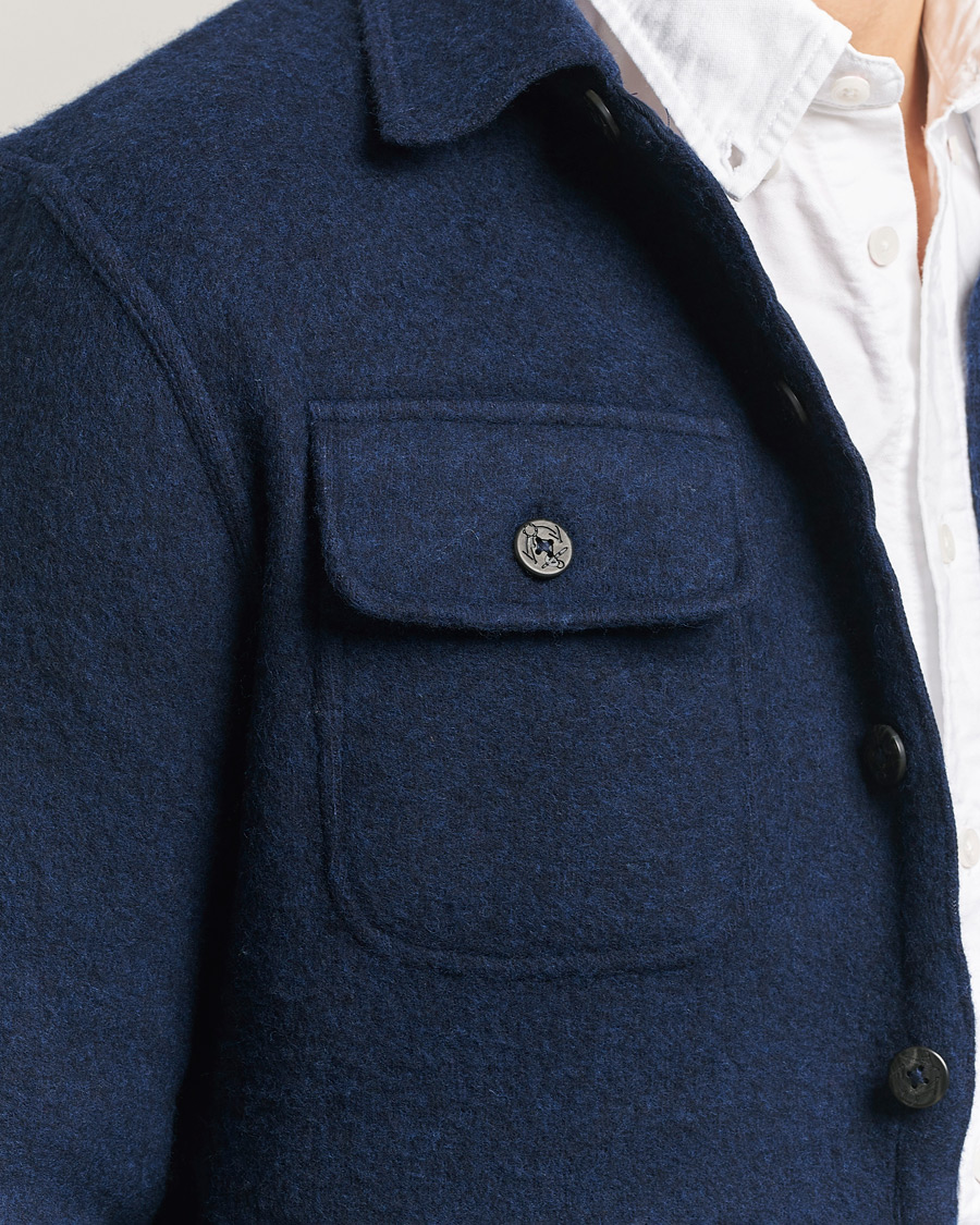 Homme | Chemises | Polo Ralph Lauren | Felted Wool Pocket Shirt RL Navy