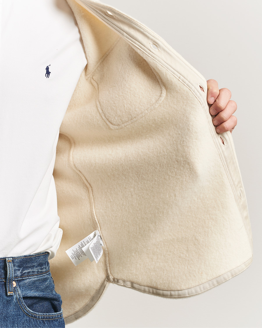 Homme | Chemises | Polo Ralph Lauren | Felted Wool Pocket Shirt Andover Cream