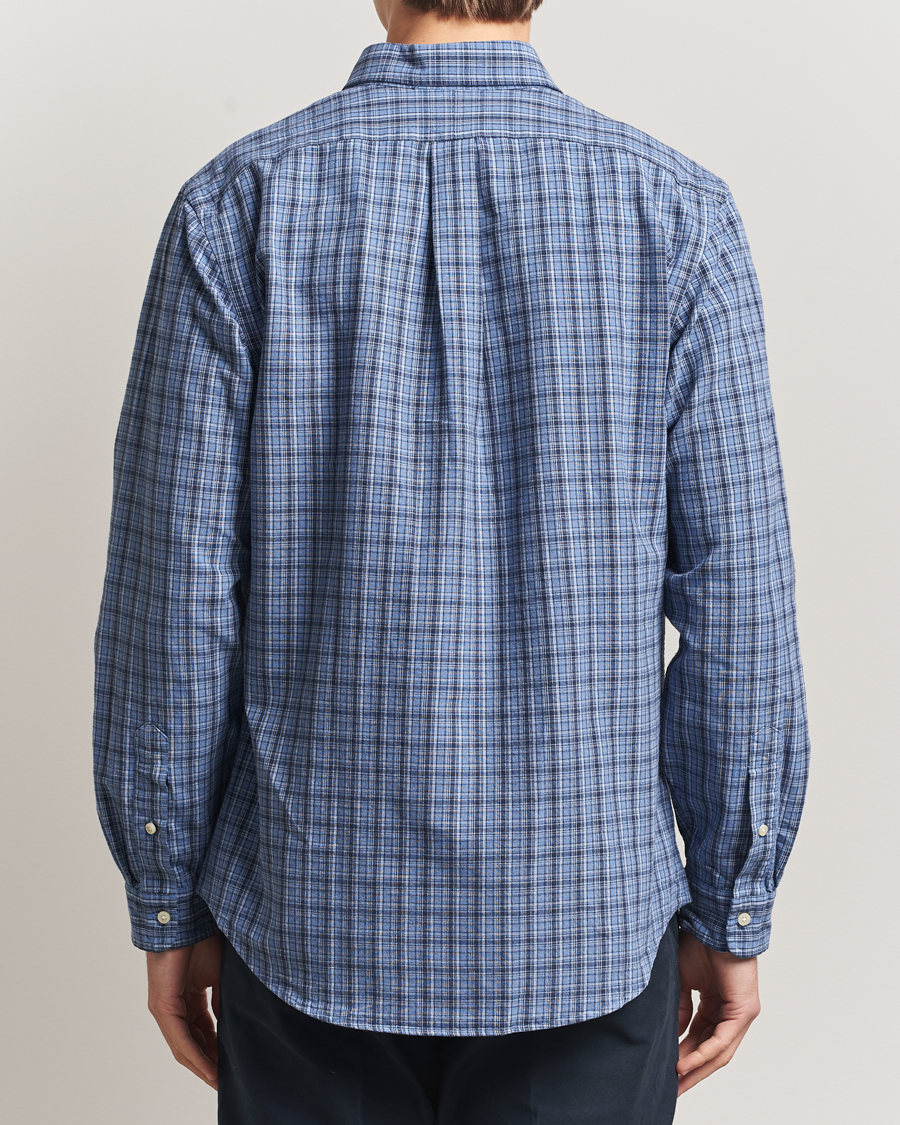 Homme | Chemises | Polo Ralph Lauren | Custom Fit Checked Shirt Blue Heather Multi