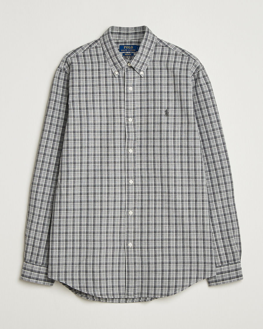 Homme | Chemises | Polo Ralph Lauren | Custom Fit Checked Shirt Grey Heather Multi