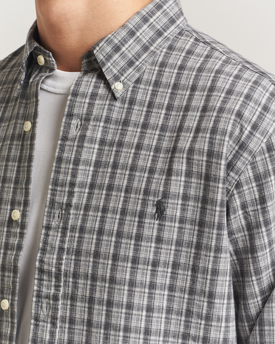 Homme | Chemises | Polo Ralph Lauren | Custom Fit Checked Shirt Grey Heather Multi