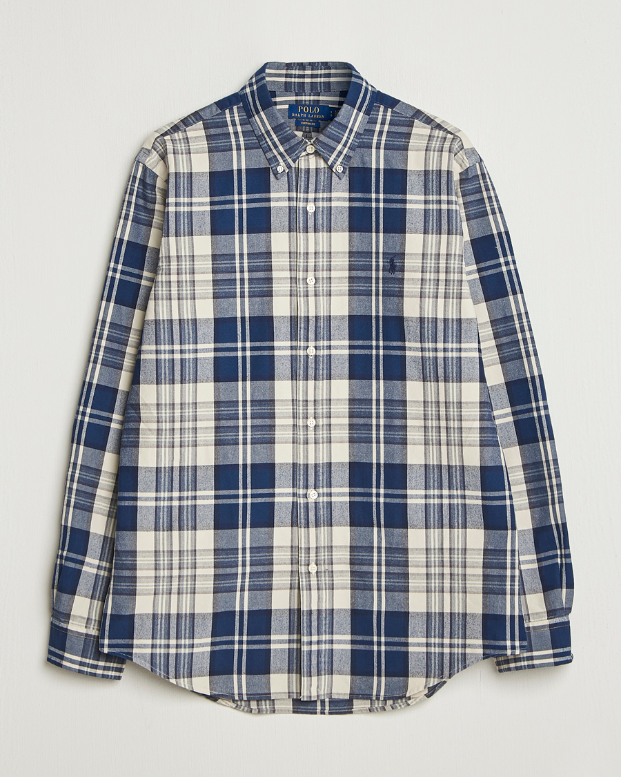 Homme | Chemises | Polo Ralph Lauren | Custom Fit Checked Shirt White/Navy Multi