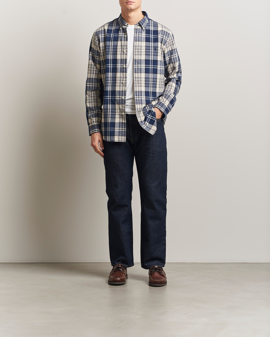 Homme | Chemises | Polo Ralph Lauren | Custom Fit Checked Shirt White/Navy Multi