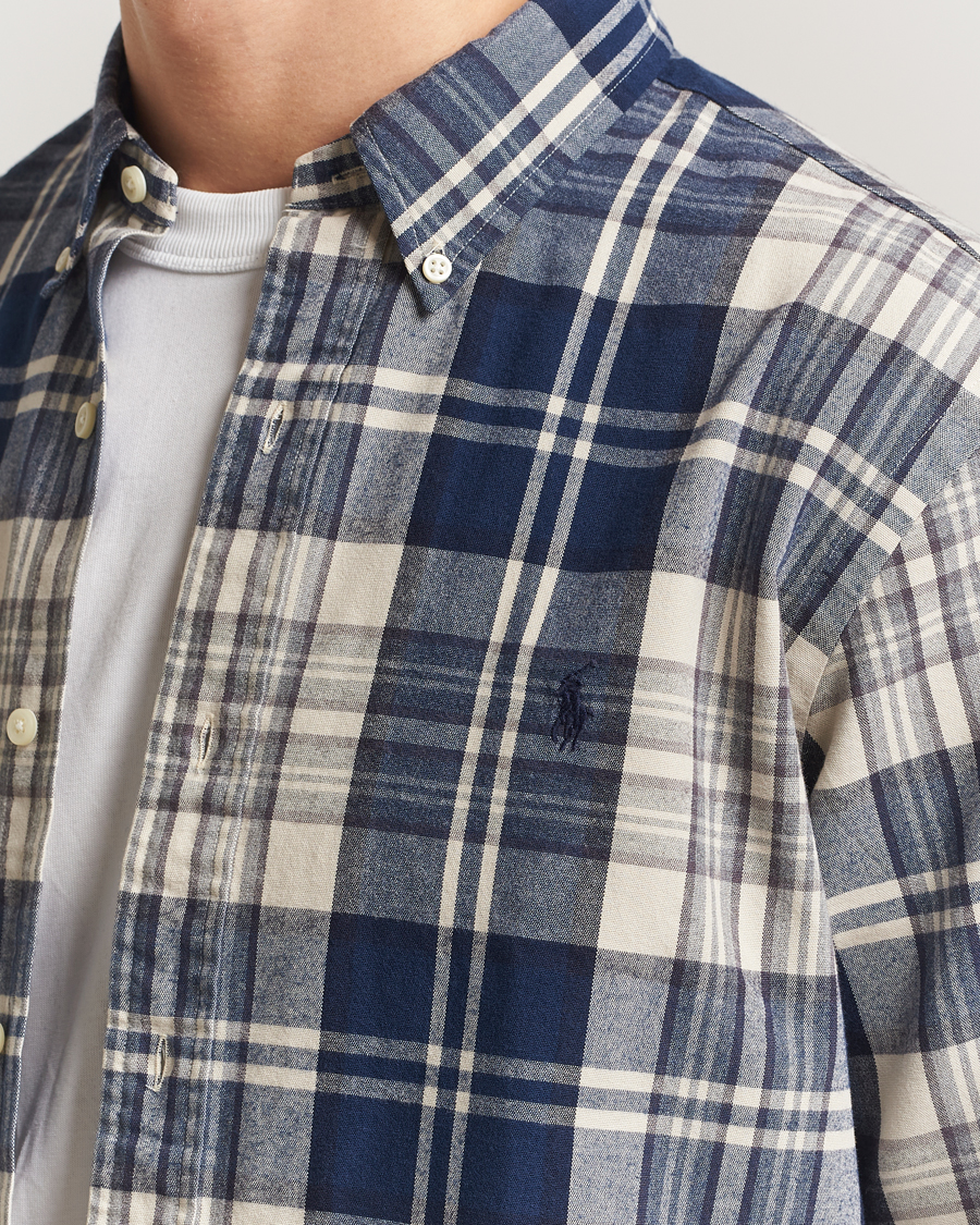 Homme | Chemises | Polo Ralph Lauren | Custom Fit Checked Shirt White/Navy Multi