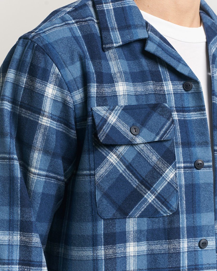 Homme | Chemises | Polo Ralph Lauren | Plainweave Wool Pocket Shirt Blue Heather Multi