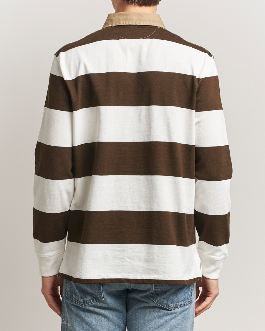 Homme | Pulls Et Tricots | Polo Ralph Lauren | Long Sleeve Rugby Sweater Dark Brown/Cream