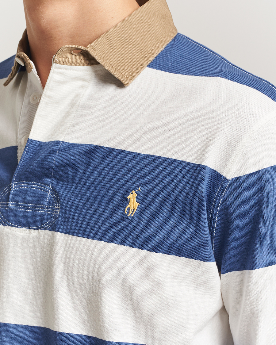 Homme | Pulls Et Tricots | Polo Ralph Lauren | Long Sleeve Rugby Sweater Old Royal/Cream