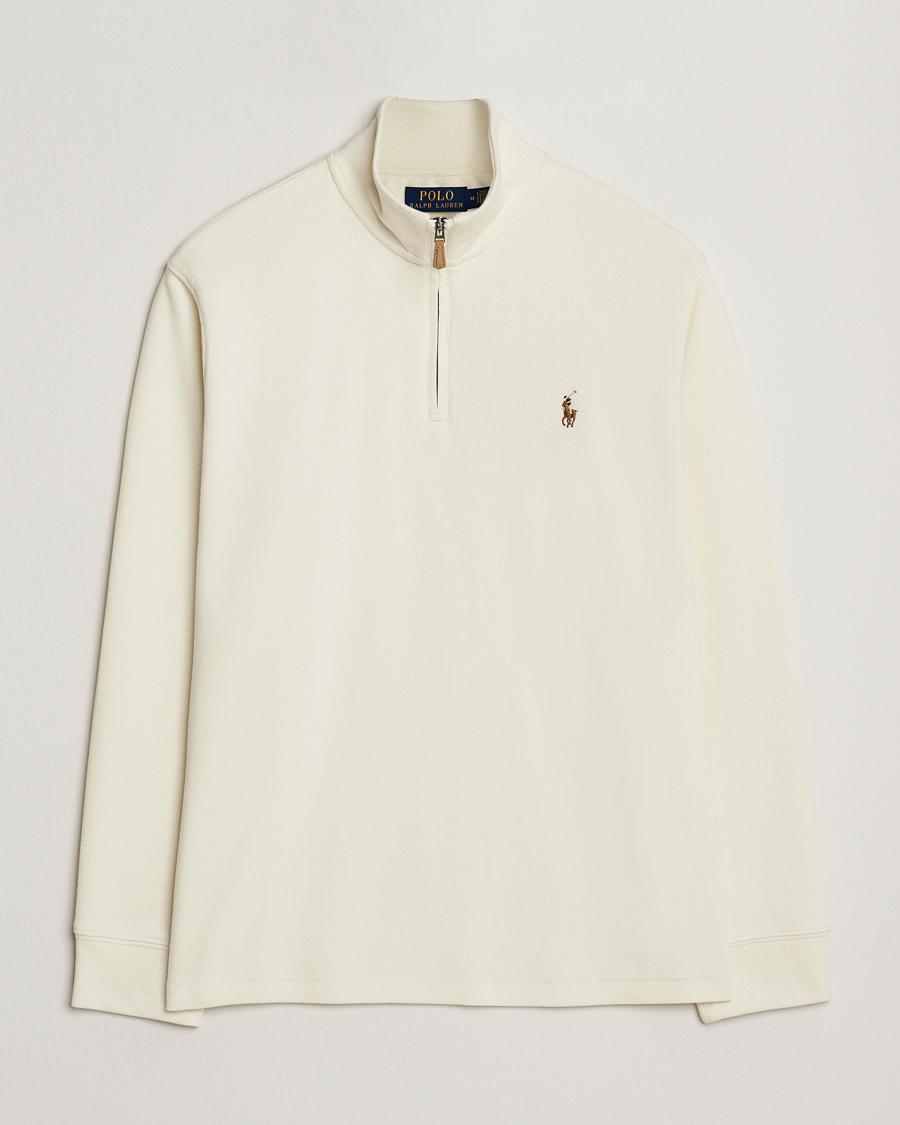 Homme | Pulls Et Tricots | Polo Ralph Lauren | Double Knitted Half Zip Parchment Cream