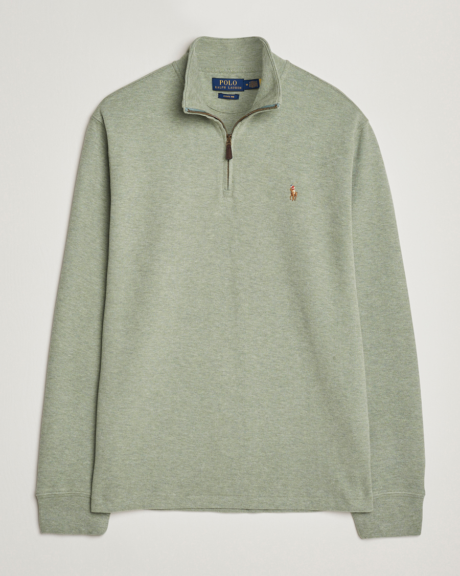 Homme | Pulls Et Tricots | Polo Ralph Lauren | Double Knitted Half Zip Greenery Heather