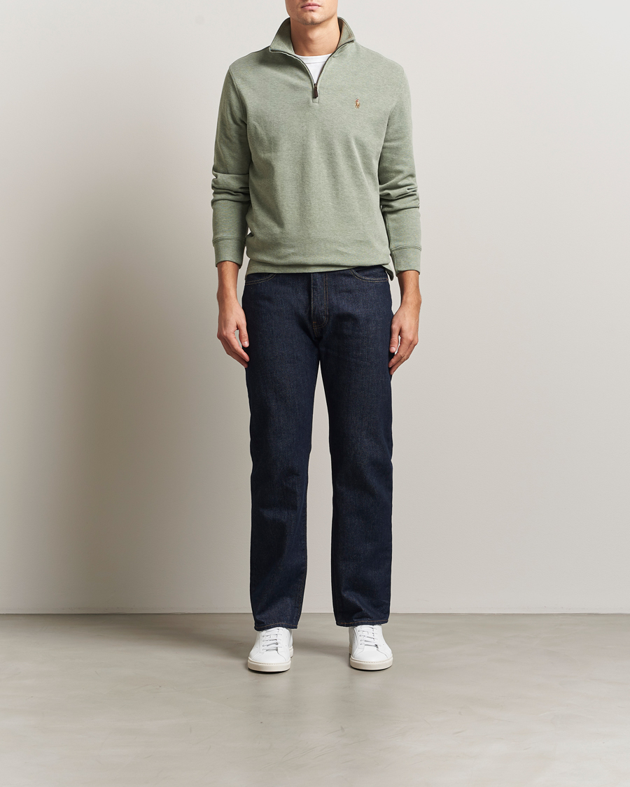 Homme | Pulls Et Tricots | Polo Ralph Lauren | Double Knitted Half Zip Greenery Heather
