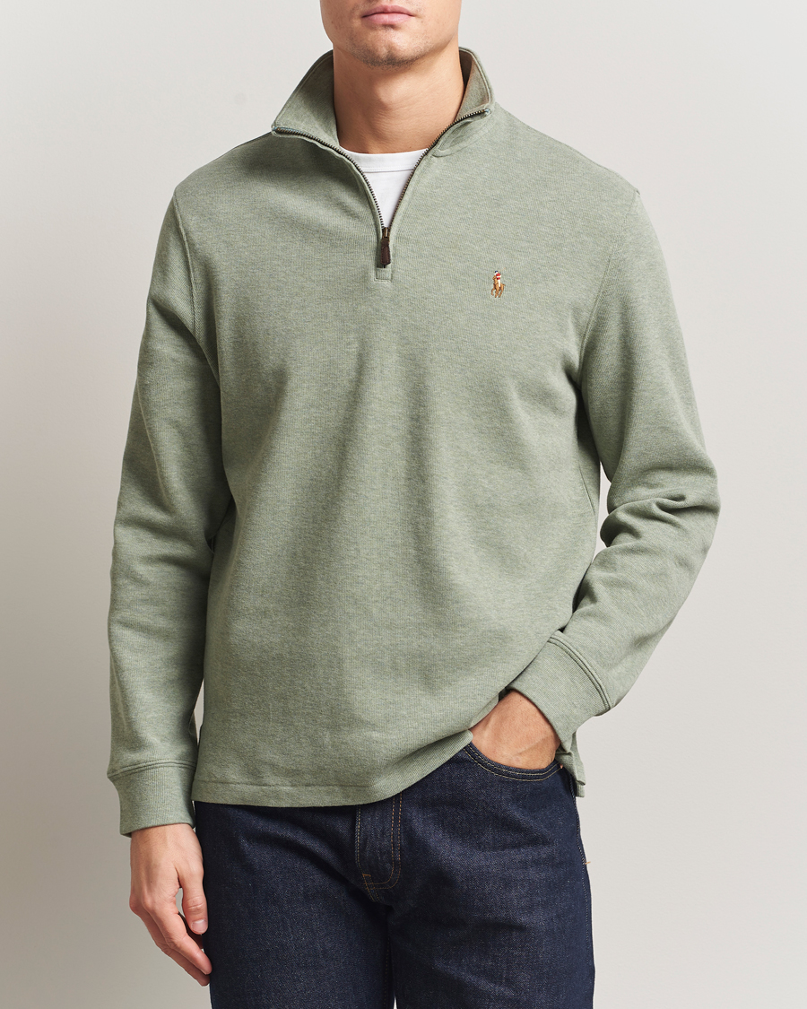 Homme | Pulls Et Tricots | Polo Ralph Lauren | Double Knitted Half Zip Greenery Heather