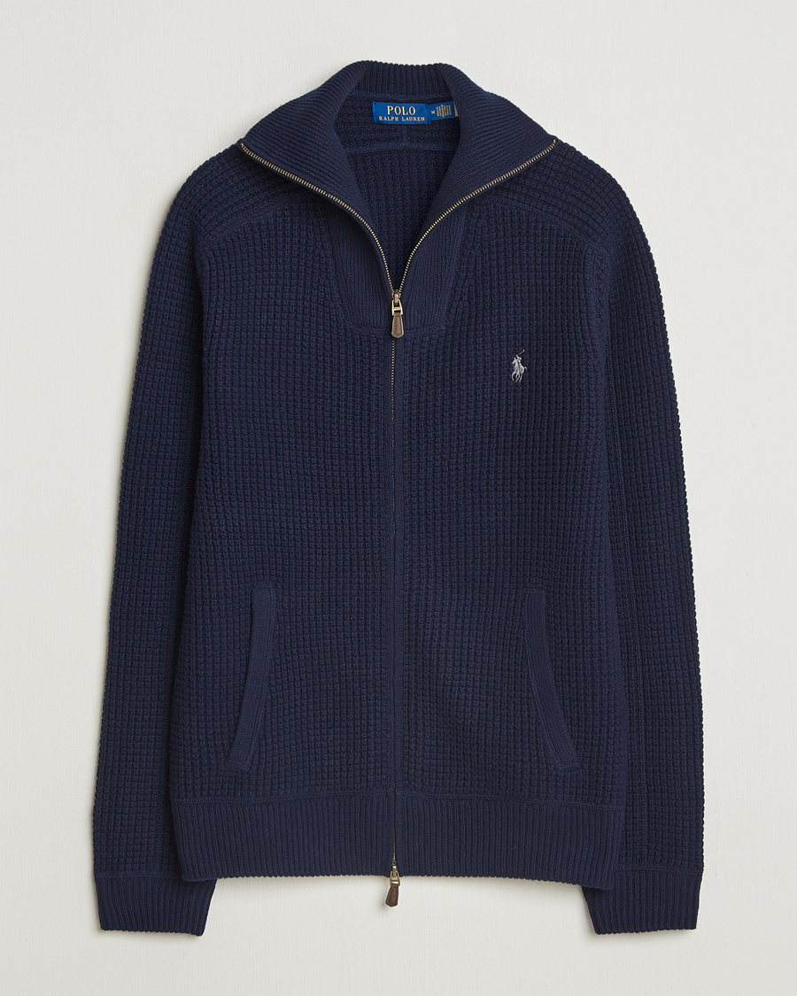 Homme | Pulls Et Tricots | Polo Ralph Lauren | Cotton/Wool Full Zip Hunter Navy