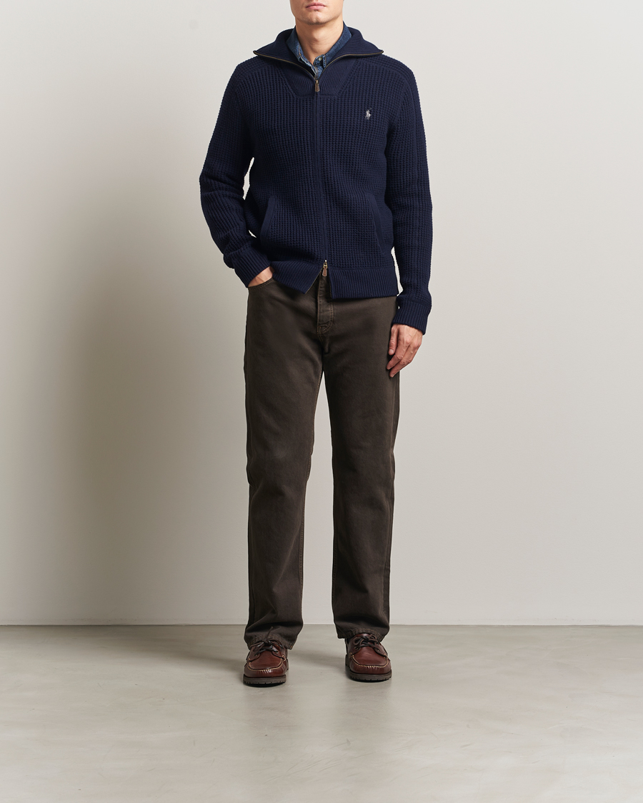 Homme | Pulls Et Tricots | Polo Ralph Lauren | Cotton/Wool Full Zip Hunter Navy