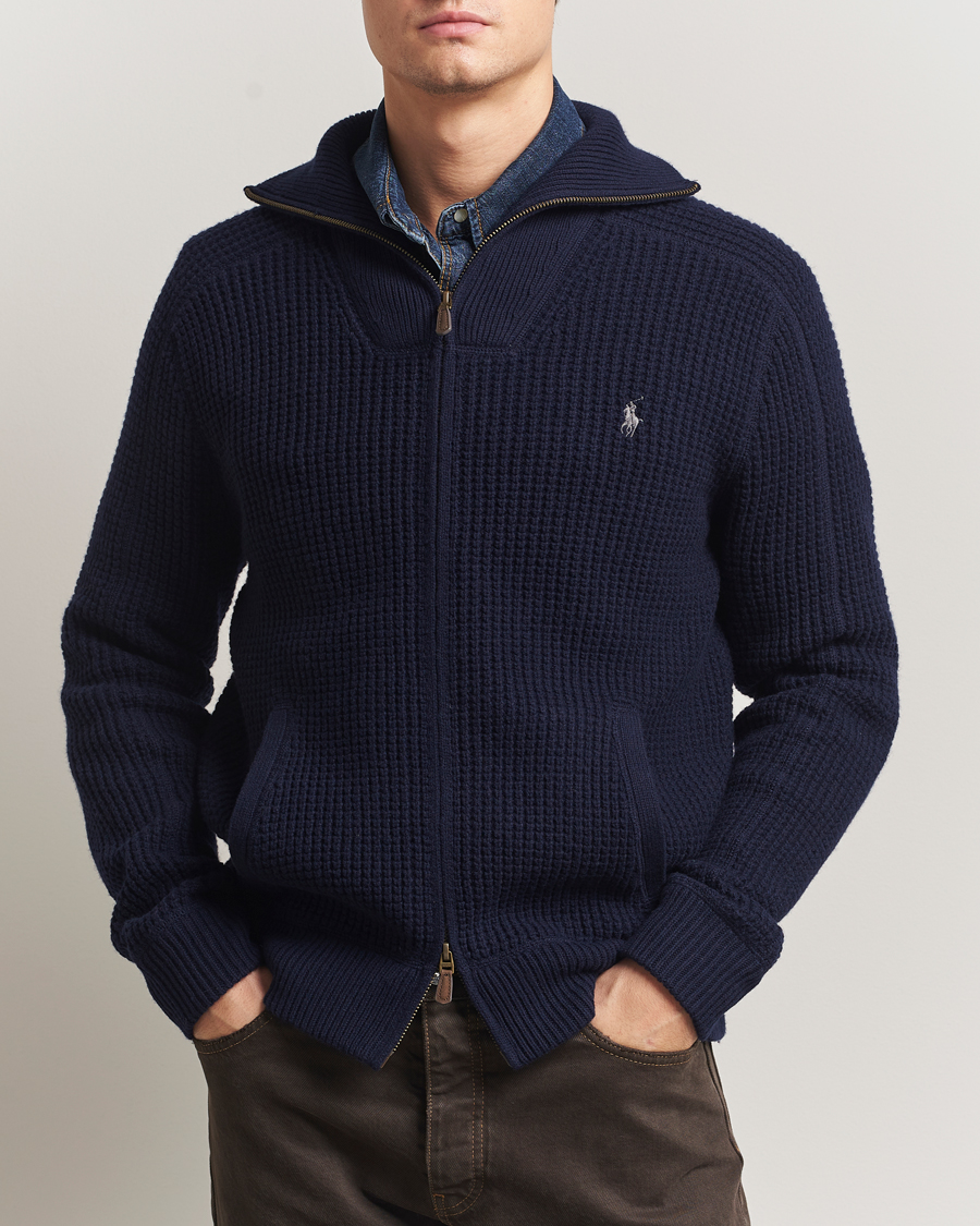 メンズウェア Polo by Ralph Lauren XL Polo Ralph Lauren Cotton/Wool Full Zip Hunter Navy - Acheter Polo