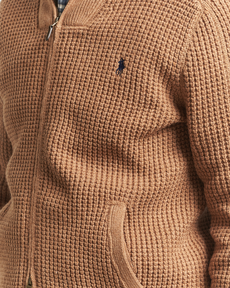 Homme | Pulls Et Tricots | Polo Ralph Lauren | Cotton/Wool Full Zip Brown Sugar Melange