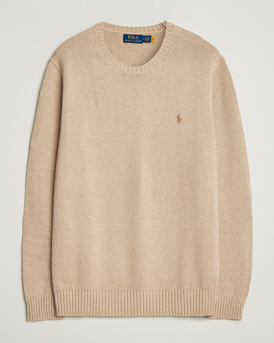 Homme | Pulls Et Tricots | Polo Ralph Lauren | Cotton Crew Neck Sweater Dune Melange