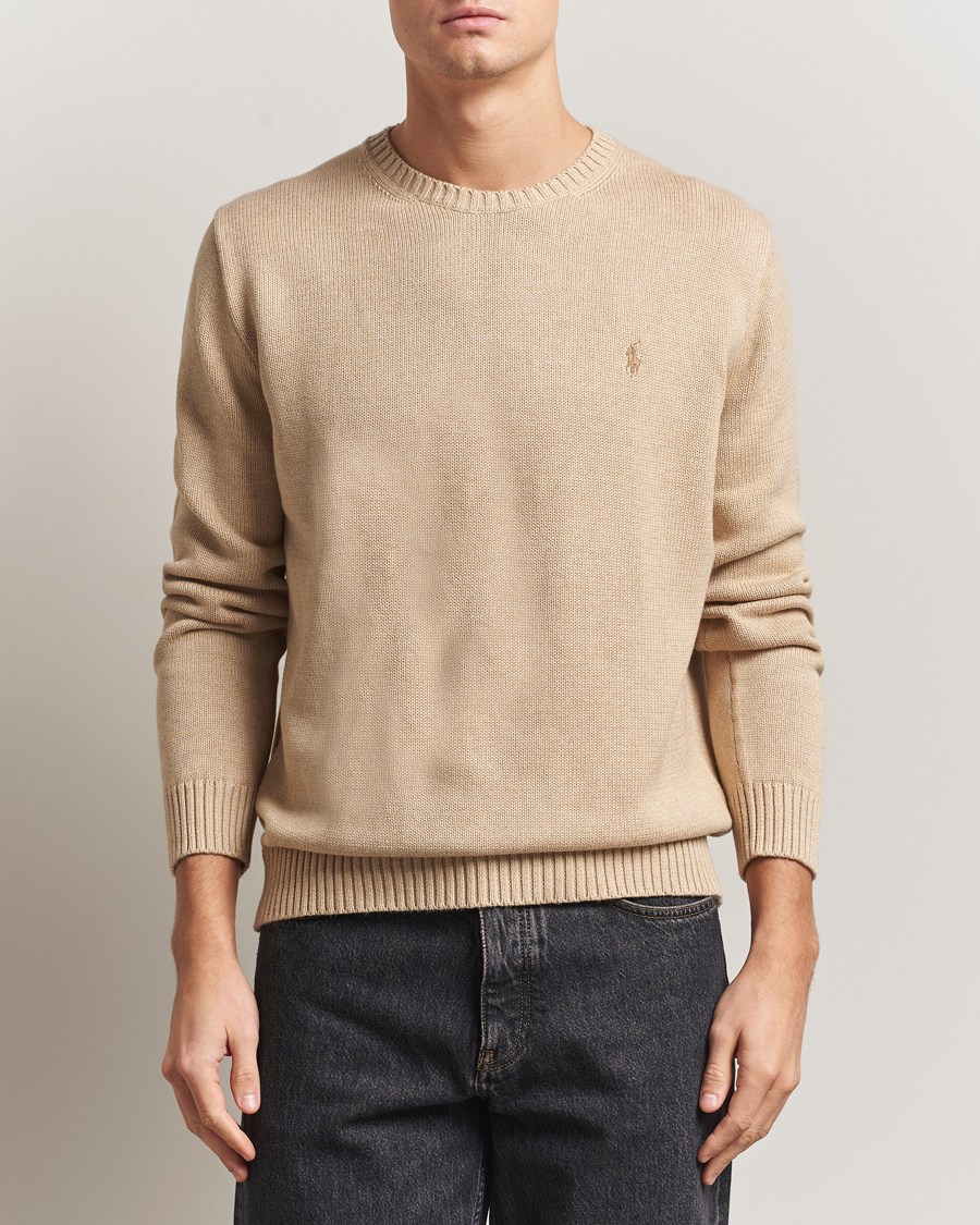 Homme | Pulls Et Tricots | Polo Ralph Lauren | Cotton Crew Neck Sweater Dune Melange