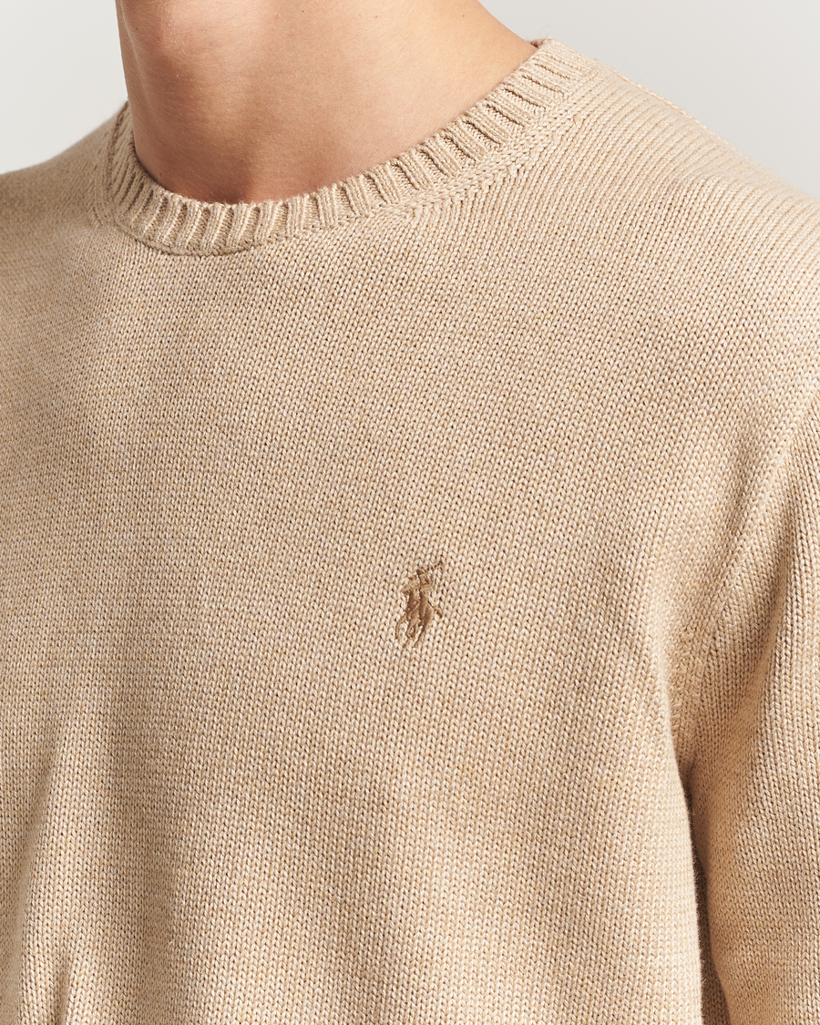 Homme | Pulls Et Tricots | Polo Ralph Lauren | Cotton Crew Neck Sweater Dune Melange