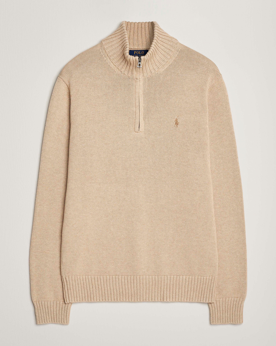 Homme | Pulls Et Tricots | Polo Ralph Lauren | Cotton Pullover Half Zip Dune Melange