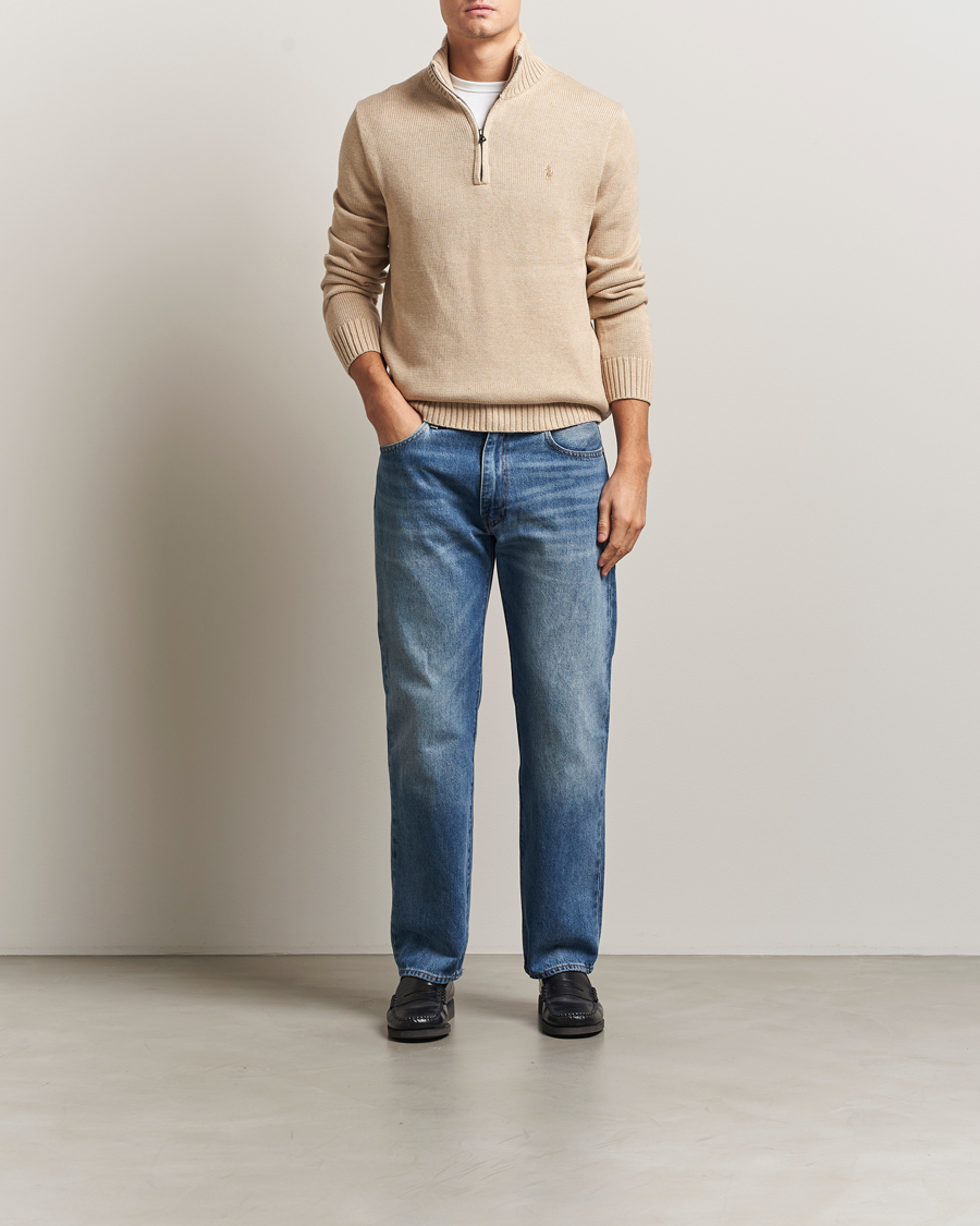 Homme | Pulls Et Tricots | Polo Ralph Lauren | Cotton Pullover Half Zip Dune Melange