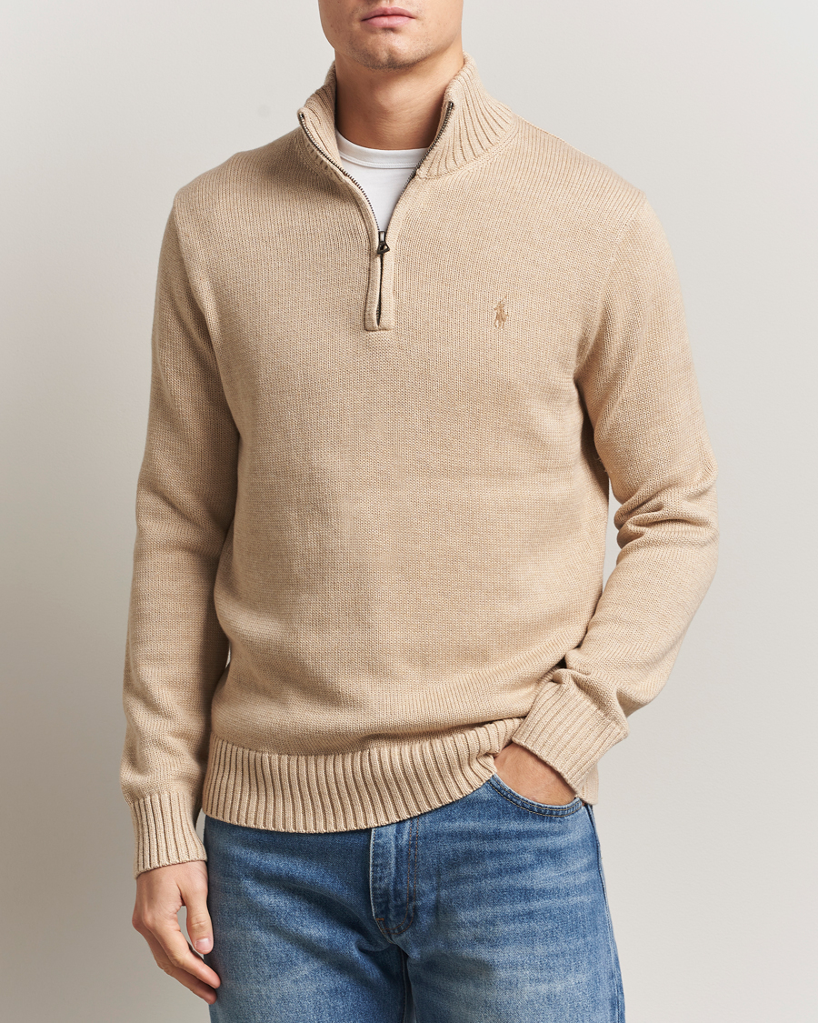 Homme | Pulls Et Tricots | Polo Ralph Lauren | Cotton Pullover Half Zip Dune Melange
