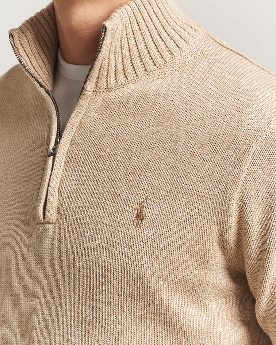 Homme | Pulls Et Tricots | Polo Ralph Lauren | Cotton Pullover Half Zip Dune Melange