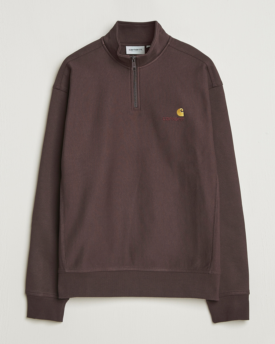 Homme | Pulls Et Tricots | Carhartt WIP | Half Zip American Script Sweat Palisander