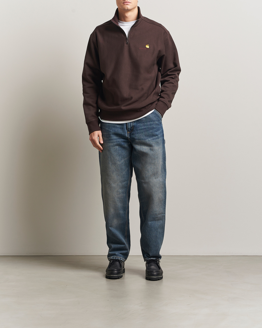Homme | Pulls Et Tricots | Carhartt WIP | Half Zip American Script Sweat Palisander