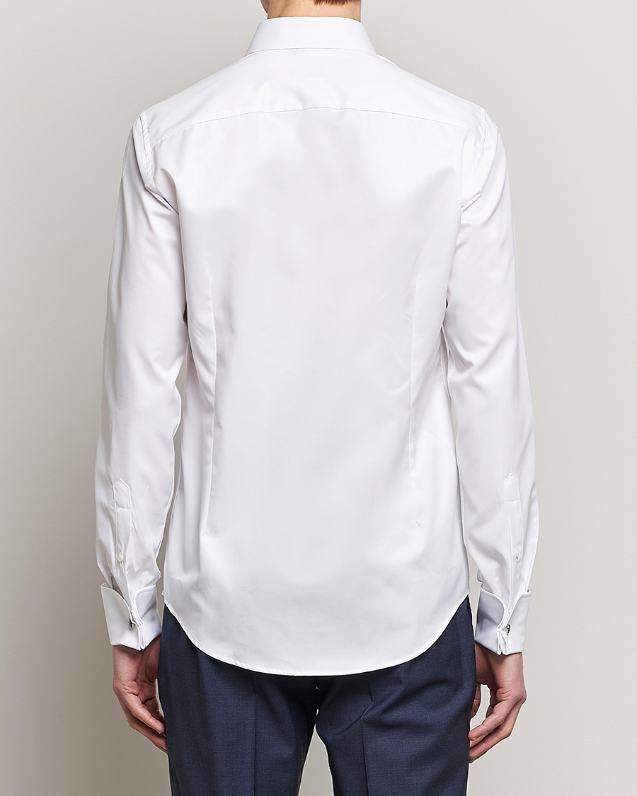 Homme | Chemises | Stenströms | Superslim Double Cuff Cotton Shirt White