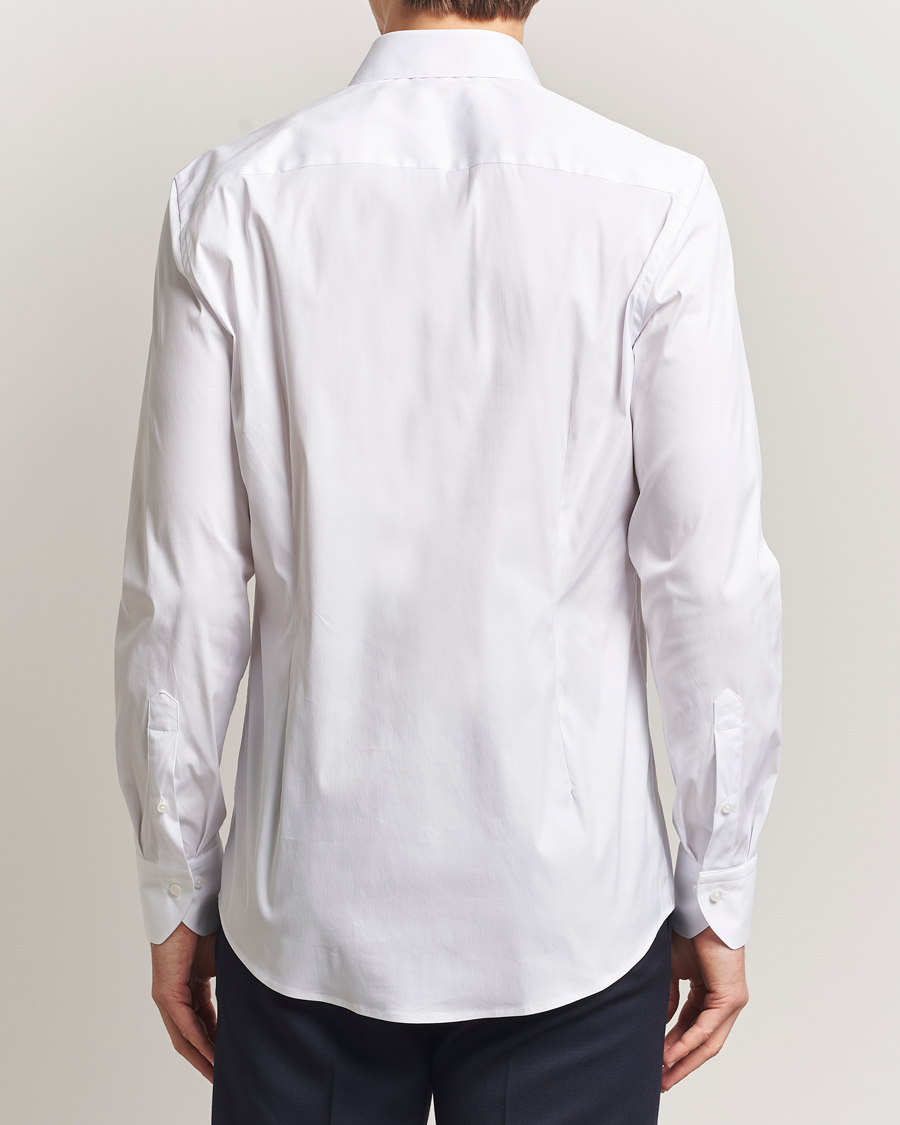 Homme | Chemises | Stenströms | Slimline Cotton Stretch Shirt White