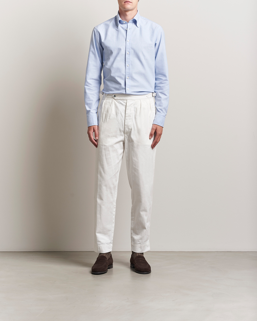 Homme | Chemises | Stenströms | Regular Fit Oxford Shirt Light Blue