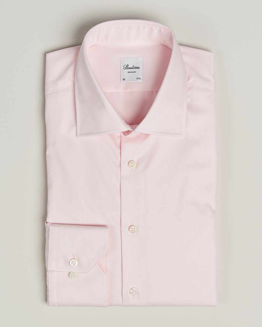 Homme | Chemises | Stenströms | Regular Fit Cut Away Shirt Pink